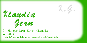 klaudia gern business card